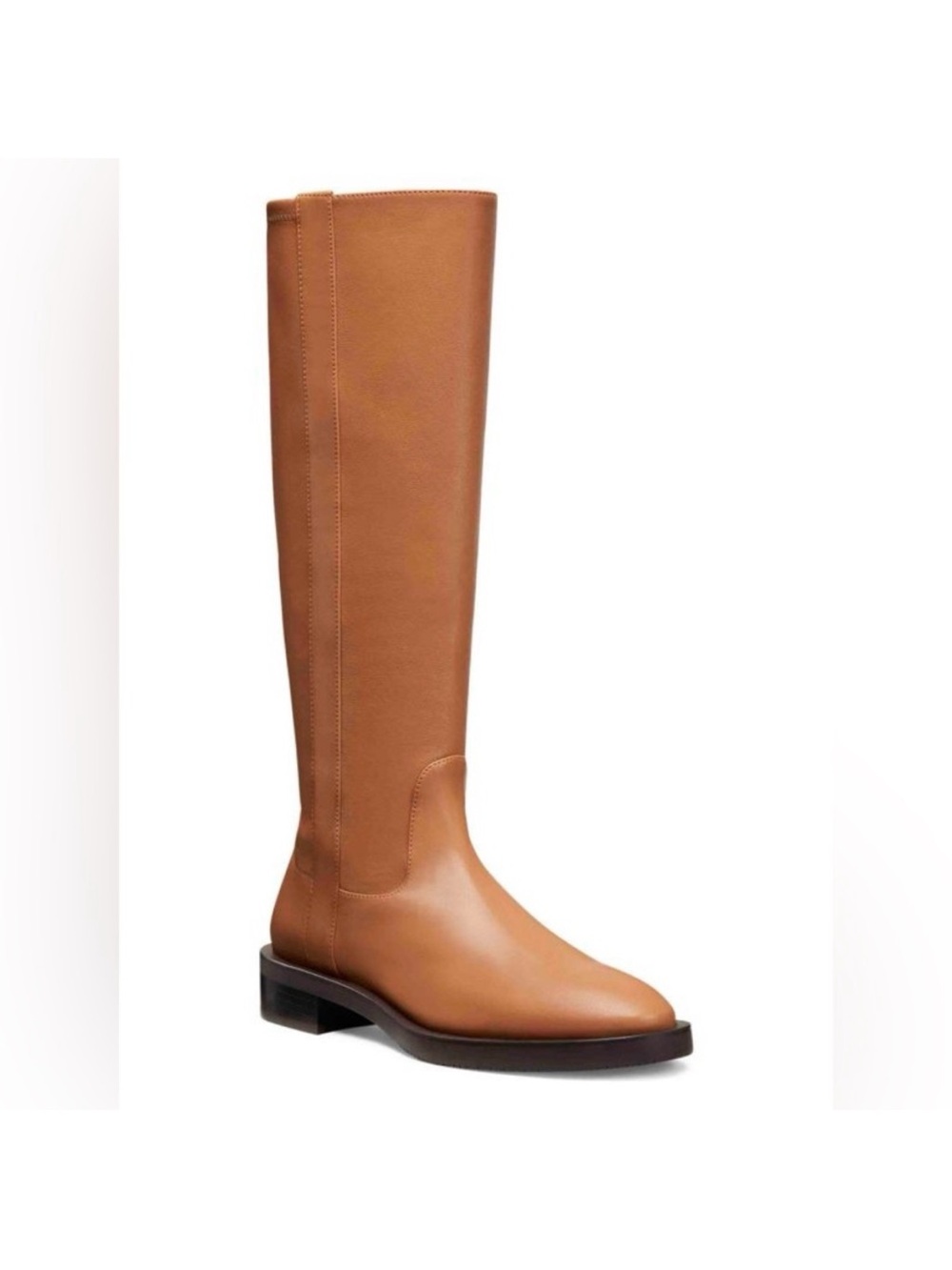 Stuart Weitzman Sadie II Classic Tall Leather Riding Boot - Tan